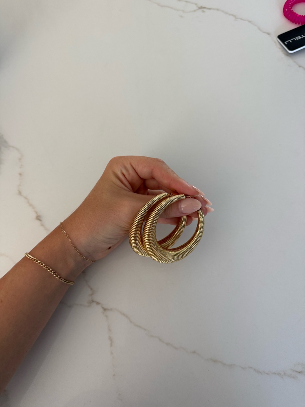 Gold Coil Hoop Earrings - Classic Women Jewelry